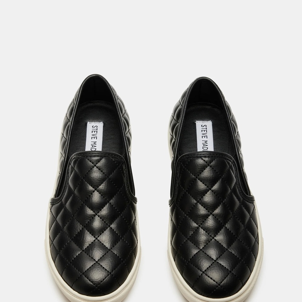 Steve Madden Black Quilted Sneakers